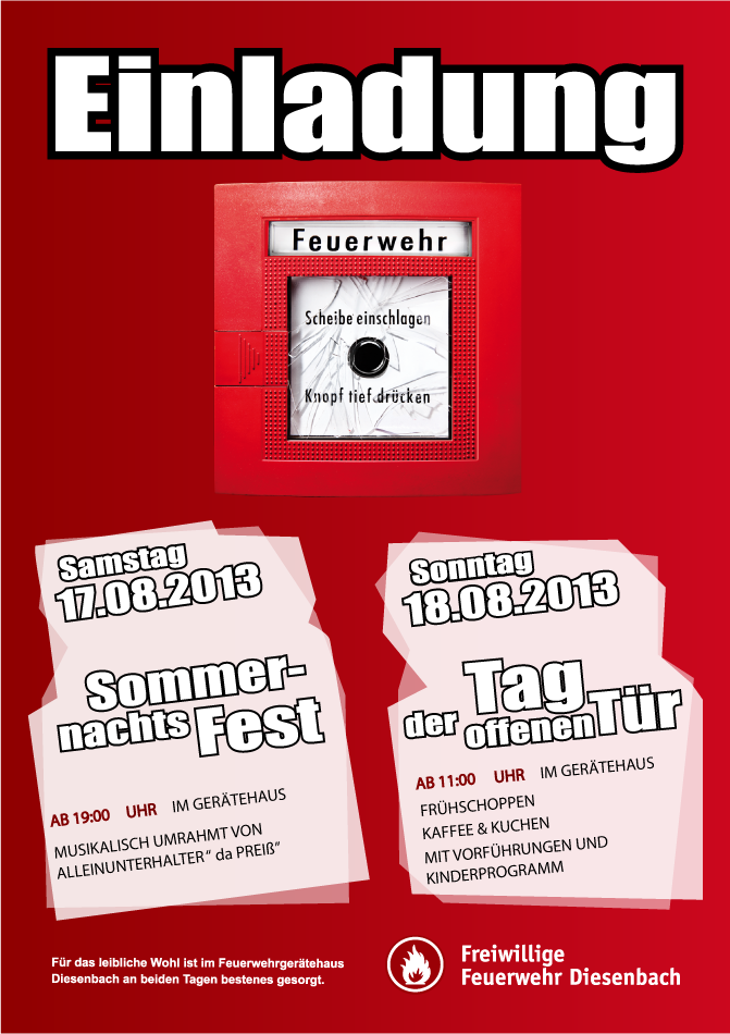 Plakat zum Sommernachtsfest und Tag der offenen Tür 2013