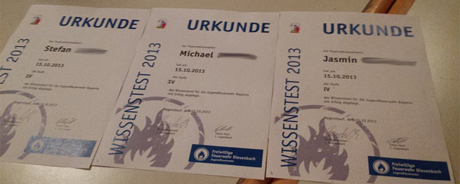 Urkunden Wissenstest